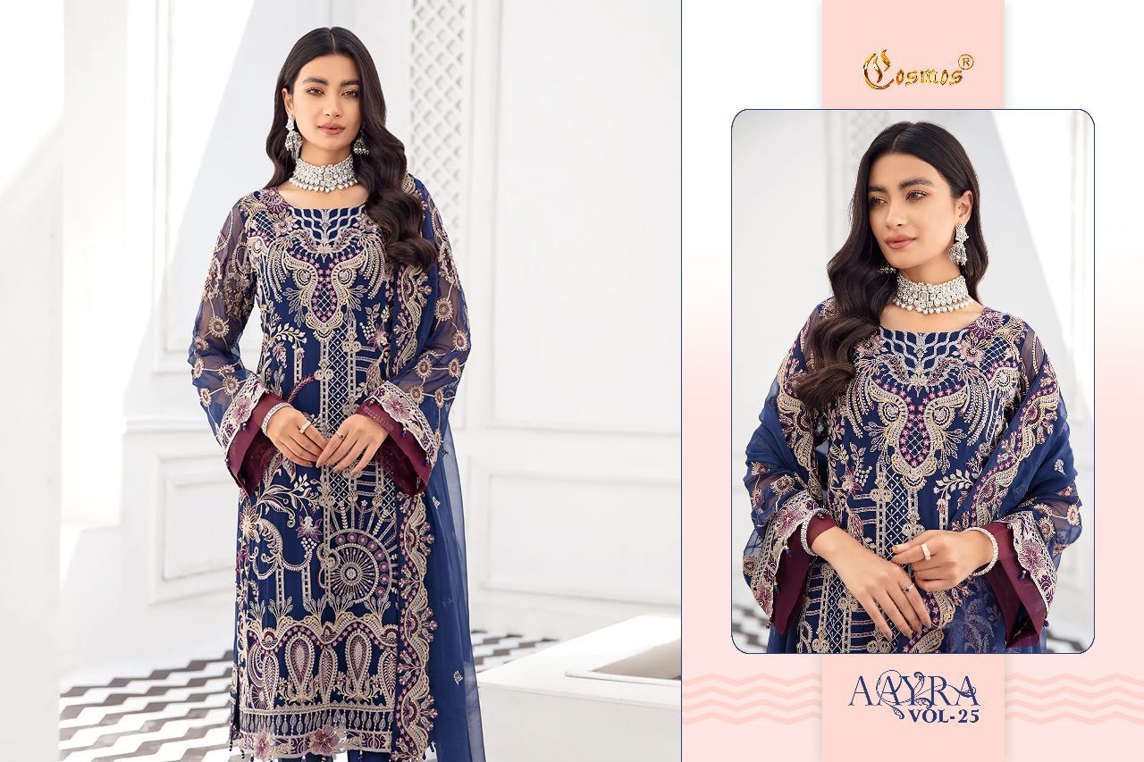COSMOS-AAYRA-VOL-25-FOUX-GEORGETTE-EMBROIDERY-PAKISTANI-SUITS-SURAT-7