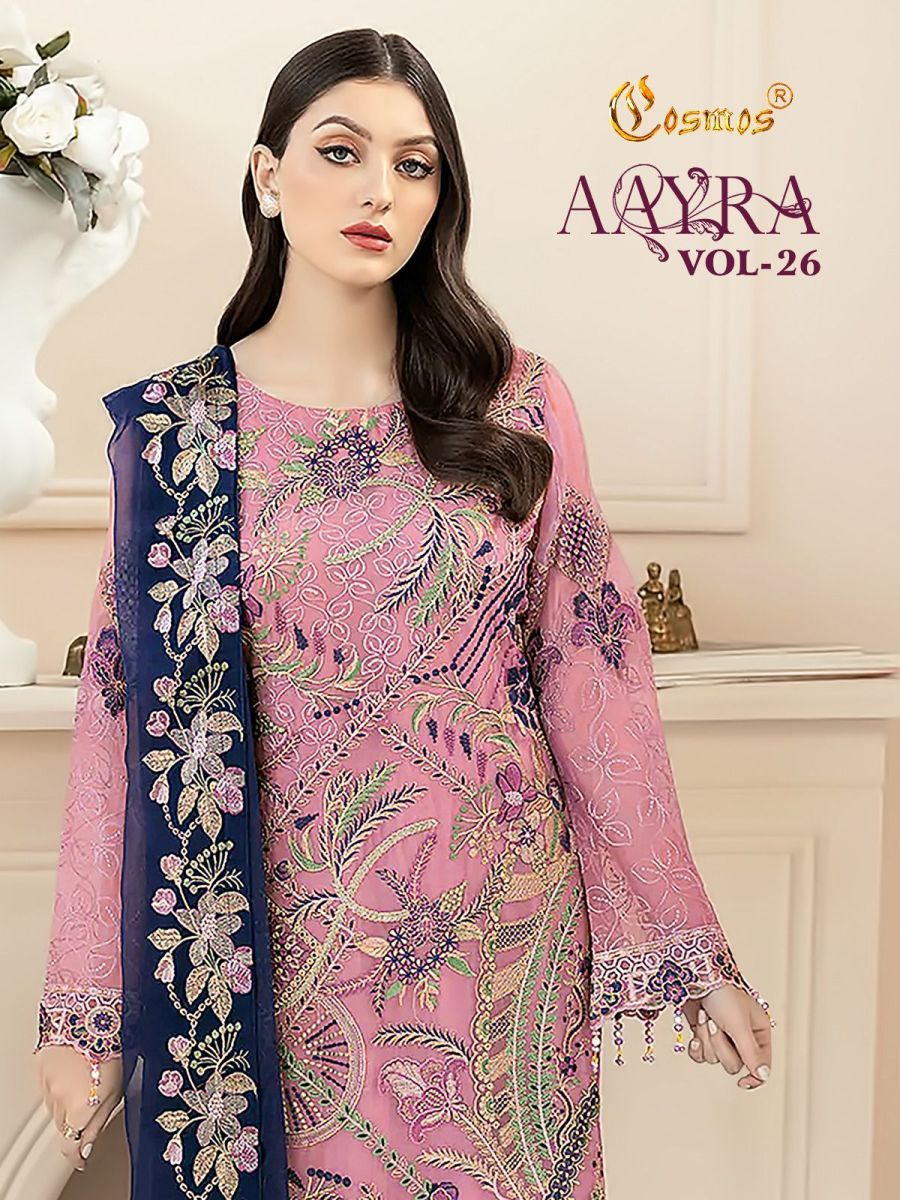 COSMOS-AAYRA-VOL-26-FOUX-GEORGETTE-PAKISTANI-SUITS-WHOLESALE-1