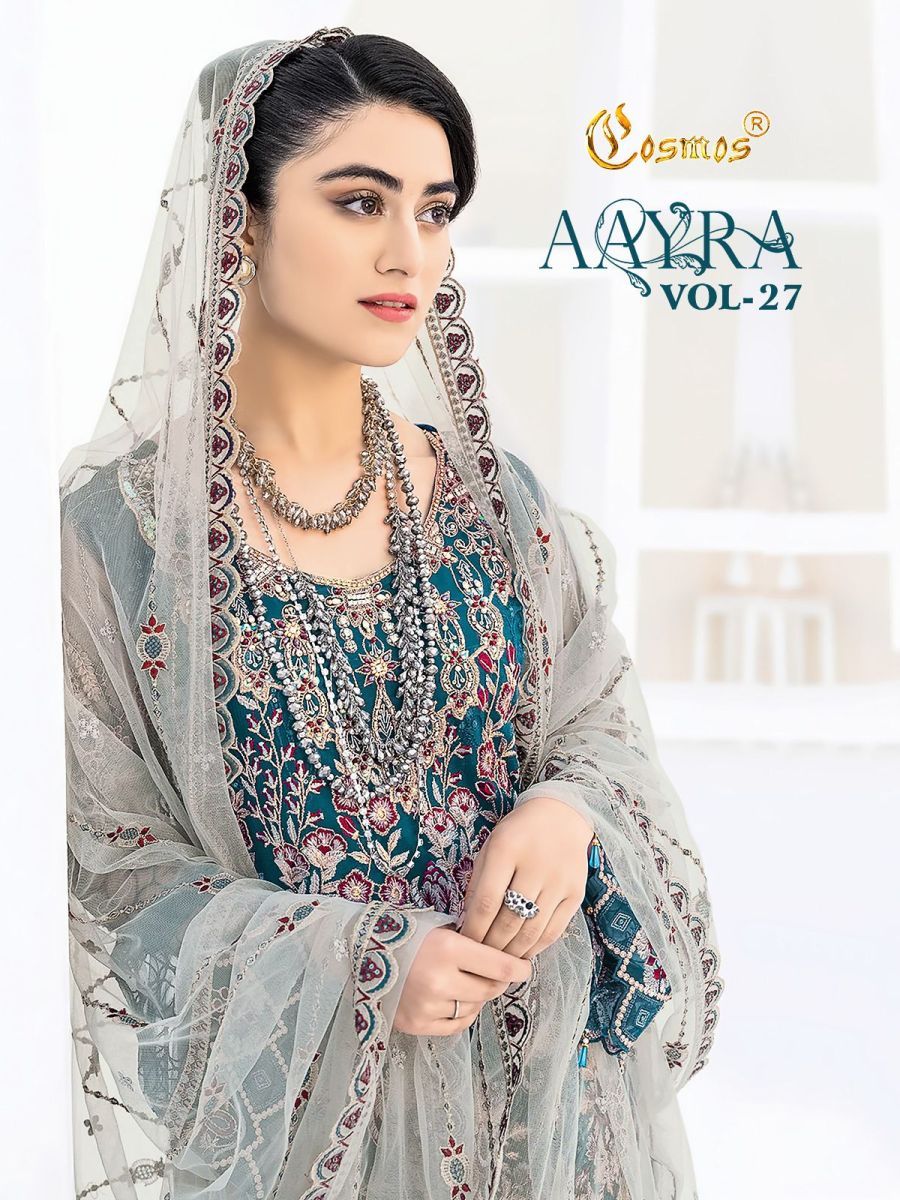 COSMOS-AAYRA-VOL-27-FOUX-GEORGETTE-EMBROIDERY-PAKISTANI-SUITS-WHOLESALE-1