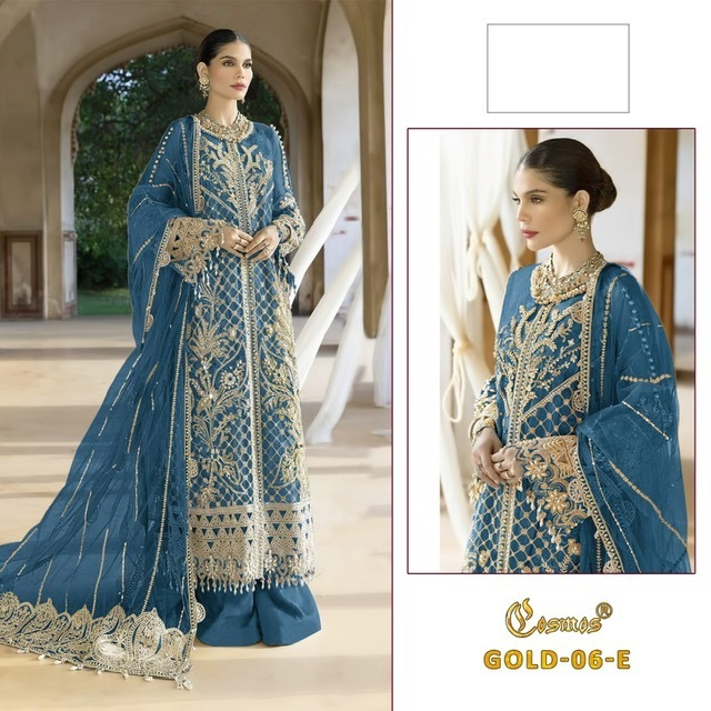 COSMOS-GOLD-06-NET-EMBROIDERY-PAKISTANI-SUITS-LATEST-CATALOGUE-4