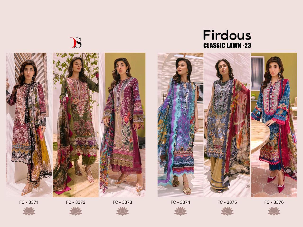 DEEPSY-FIRDOUS-CLASSIC-LAWN-23-3371-3376-PAKISTANI-COTTON-SUITS-CATALOGUE-7