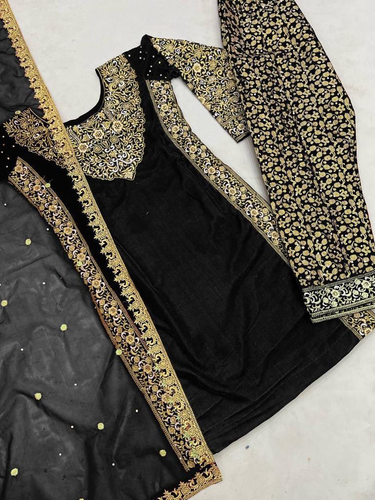 DHK-1014-BLACK-READYMADE-VELVET-SUITS-WHOLESALER-2