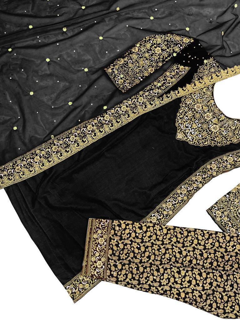 DHK-1014-BLACK-READYMADE-VELVET-SUITS-WHOLESALER-3