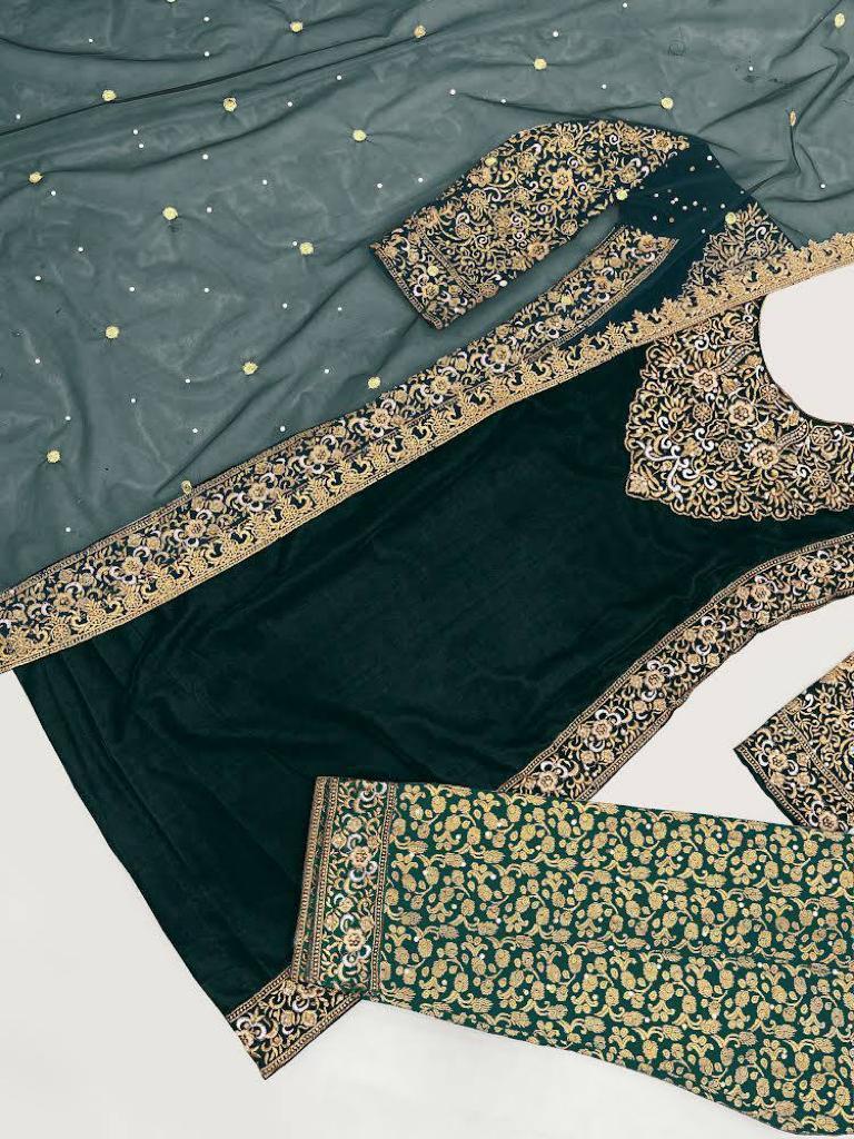DHK-1014-GREEN-READYMADE-VELVET-SUITS-WHOLESALER-2