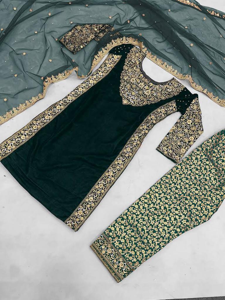 DHK-1014-GREEN-READYMADE-VELVET-SUITS-WHOLESALER-3