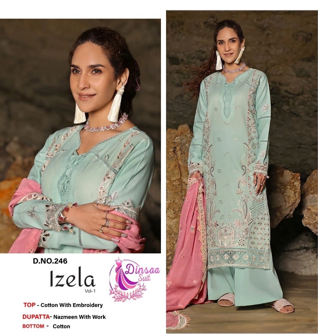 DINSAA-SUIT-246-IZELA-VOL-1-COTTON-SALWAR-SUITS-1