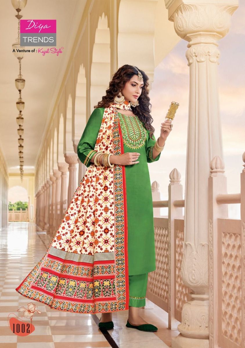 DIYA-TRENDS-VEERA-VOL-1-CHANDERI-KURTIS-PANT-WITH-DUPATTA-WHOLESALER-SURAT-2