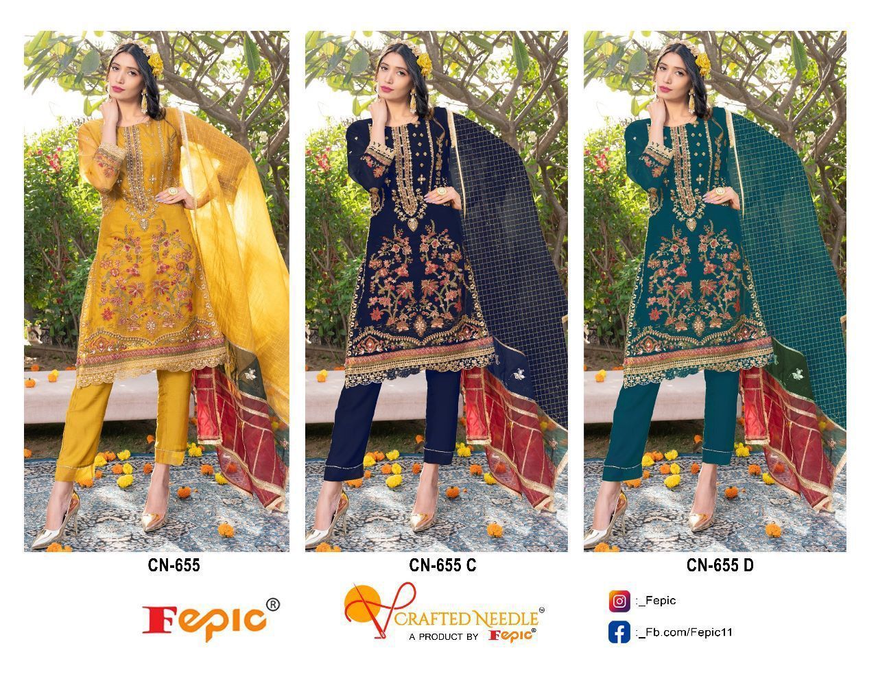 FEPIC-CRAFTED-NEEDLE-655-SERIES-PAKISTANI-KURTI-PANT-WITH-DUPATTA-WHOLESALER-4
