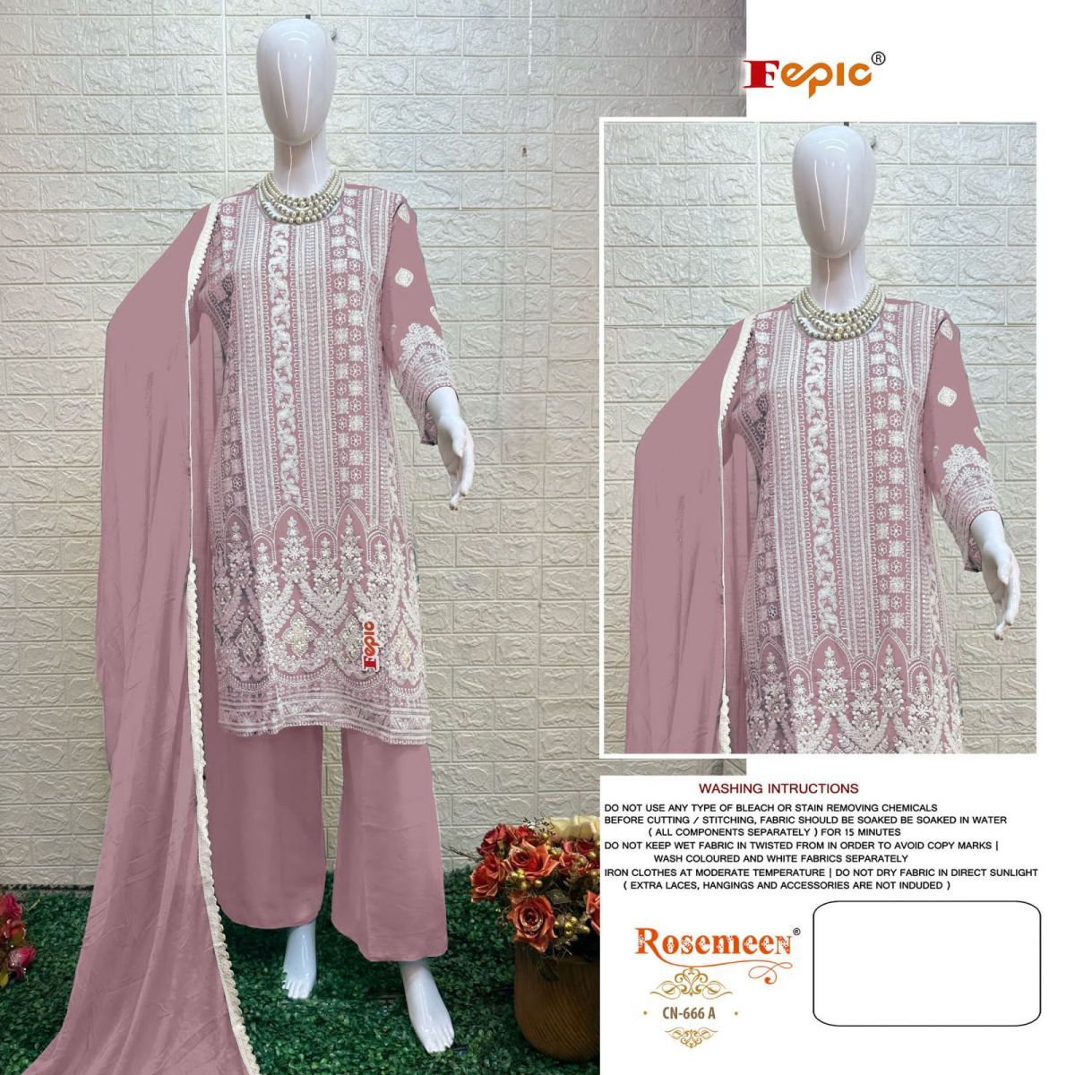 FEPIC-CRAFTED-NEEDLE-666-SERIES-KURTI-PANT-WITH-DUPATTA-AT-SURAT-1