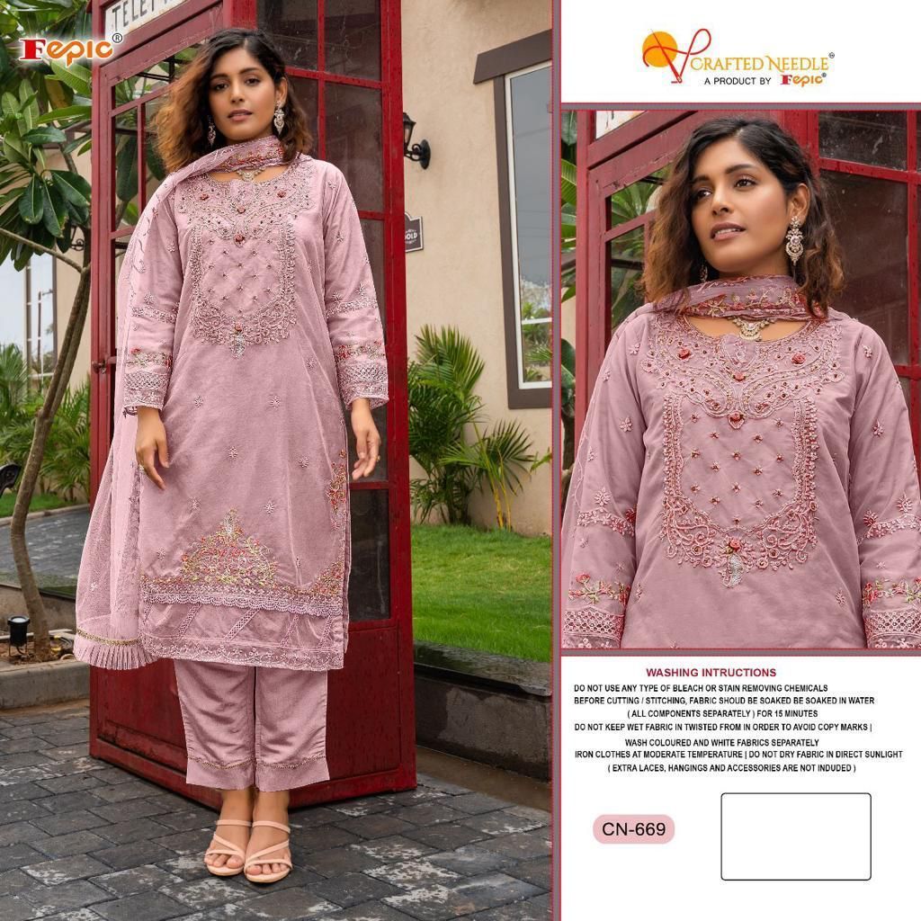 FEPIC-CRAFTED-NEEDLE-669-SERIES-KURTI-PANT-WITH-DUPATTA-LATEST-CATALOGUE-2