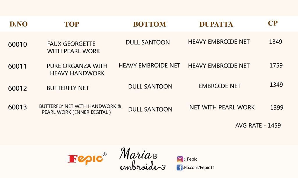 FEPIC-MARIA-B-EMBROIDE-VOL-3-60010-TO-60013-PAKISTANI-SUITS-WHOLESALER-1
