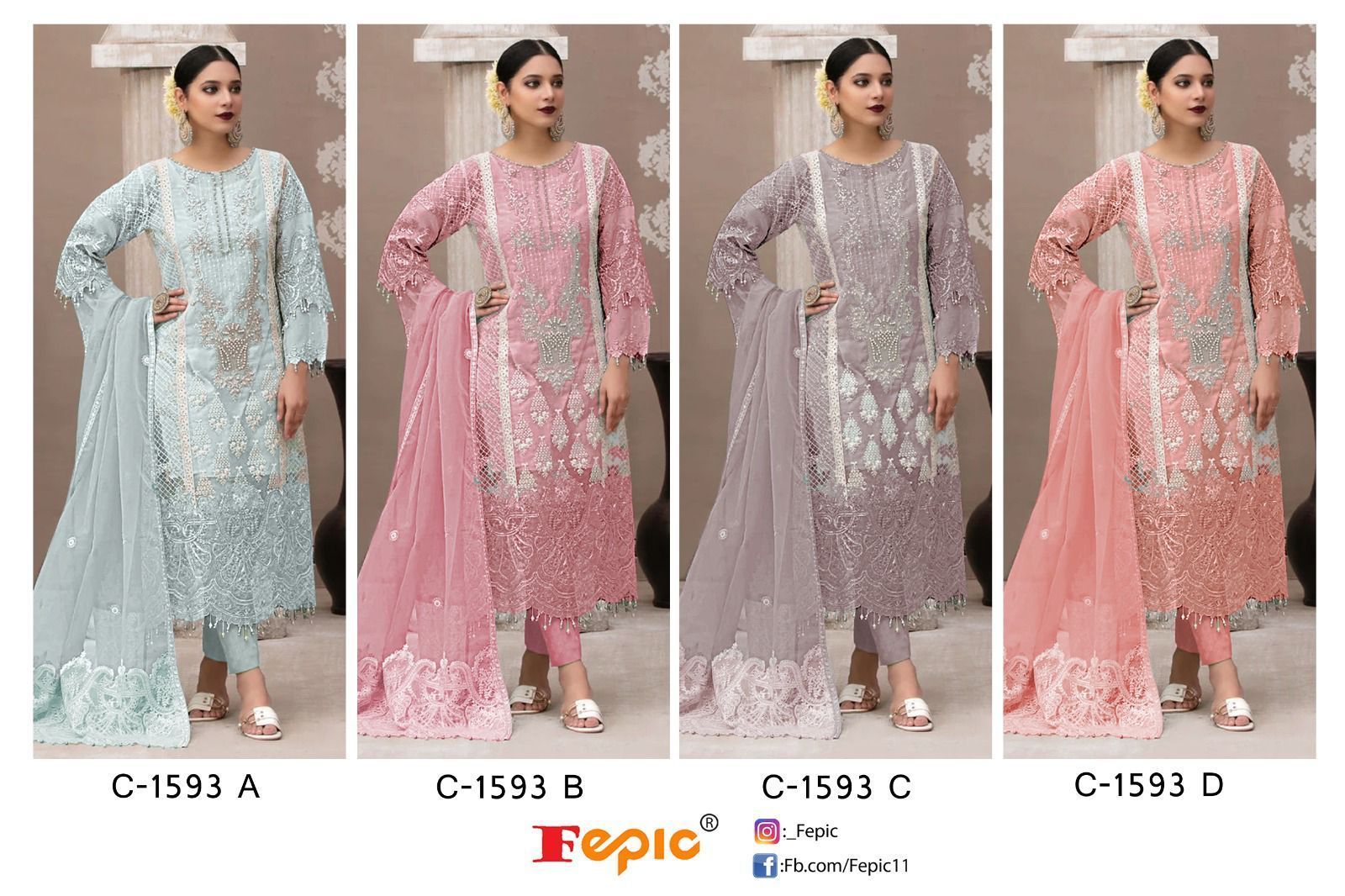 FEPIC-ROSEMEEN-C-1293-ORGANZA-PAKISTANI-SUITS-WHOLESALER-SURAT-5