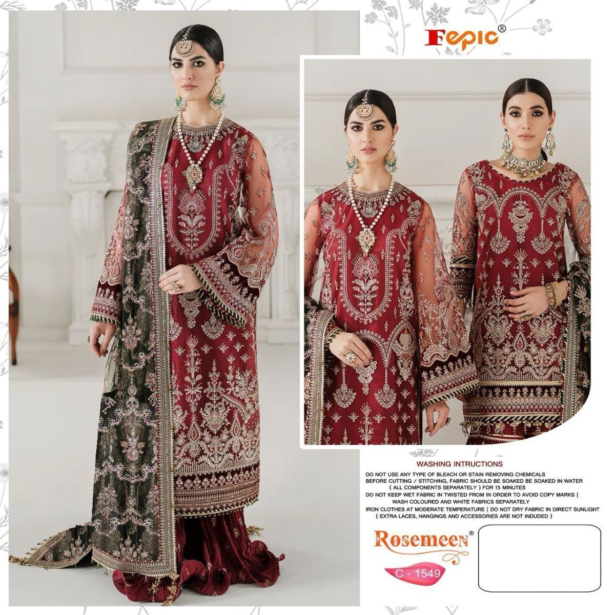 FEPIC-ROSEMEEN-C-1549-PAKISTANI-ORGANZA-SALWAR-KAMEEZ-WHOLESALER-5