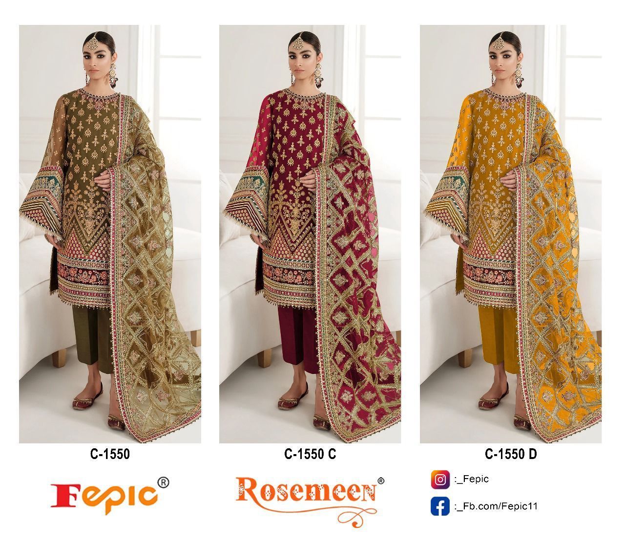 FEPIC-ROSEMEEN-C-1550-ORGANZA-SALWAR-SUITS-WHOLESALER-IN-SURAT-1