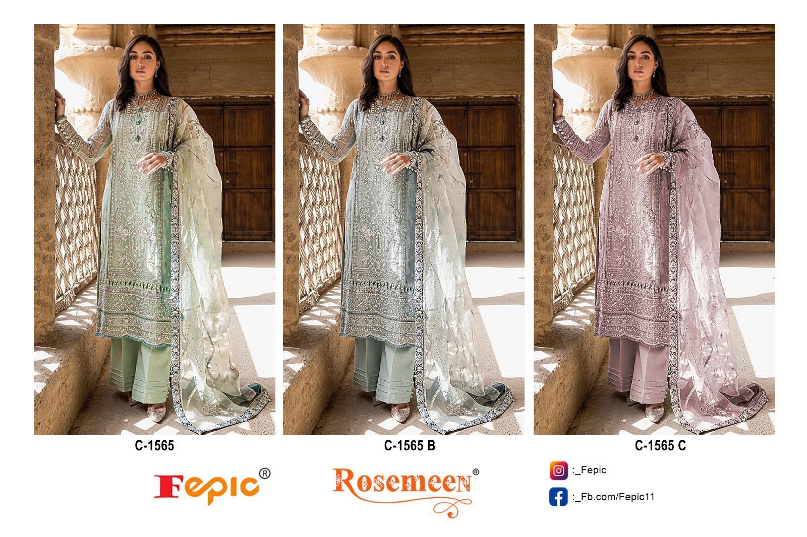 FEPIC-ROSEMEEN-C-1565-ORGANZA-EMBROIDERY-PAKISTANI-SUITS-AT-SURAT-4