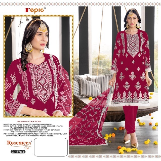 FEPIC-ROSEMEEN-C-1576-ORGANZA-PAKISTANI-SUITS-WHOLESALER-SURAT-1