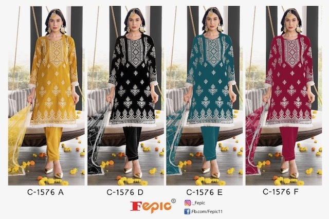 FEPIC-ROSEMEEN-C-1576-ORGANZA-PAKISTANI-SUITS-WHOLESALER-SURAT-5