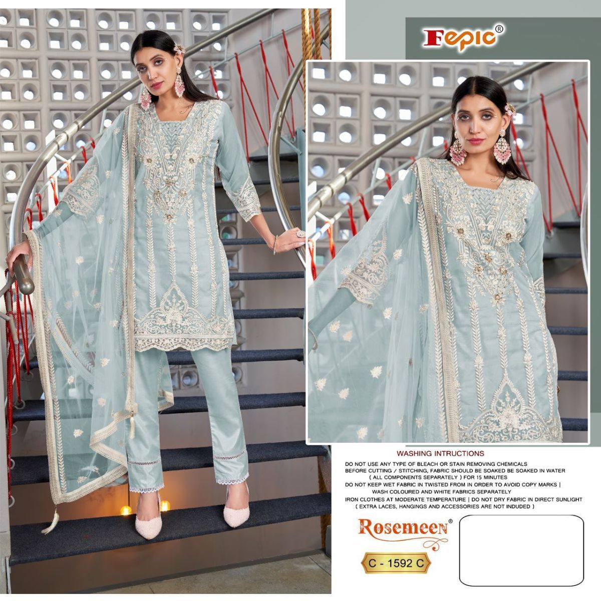 FEPIC-ROSEMEEN-C-1592-ORGANZA-PAKISTANI-SUITS-WHOLESALER-SURAT-3