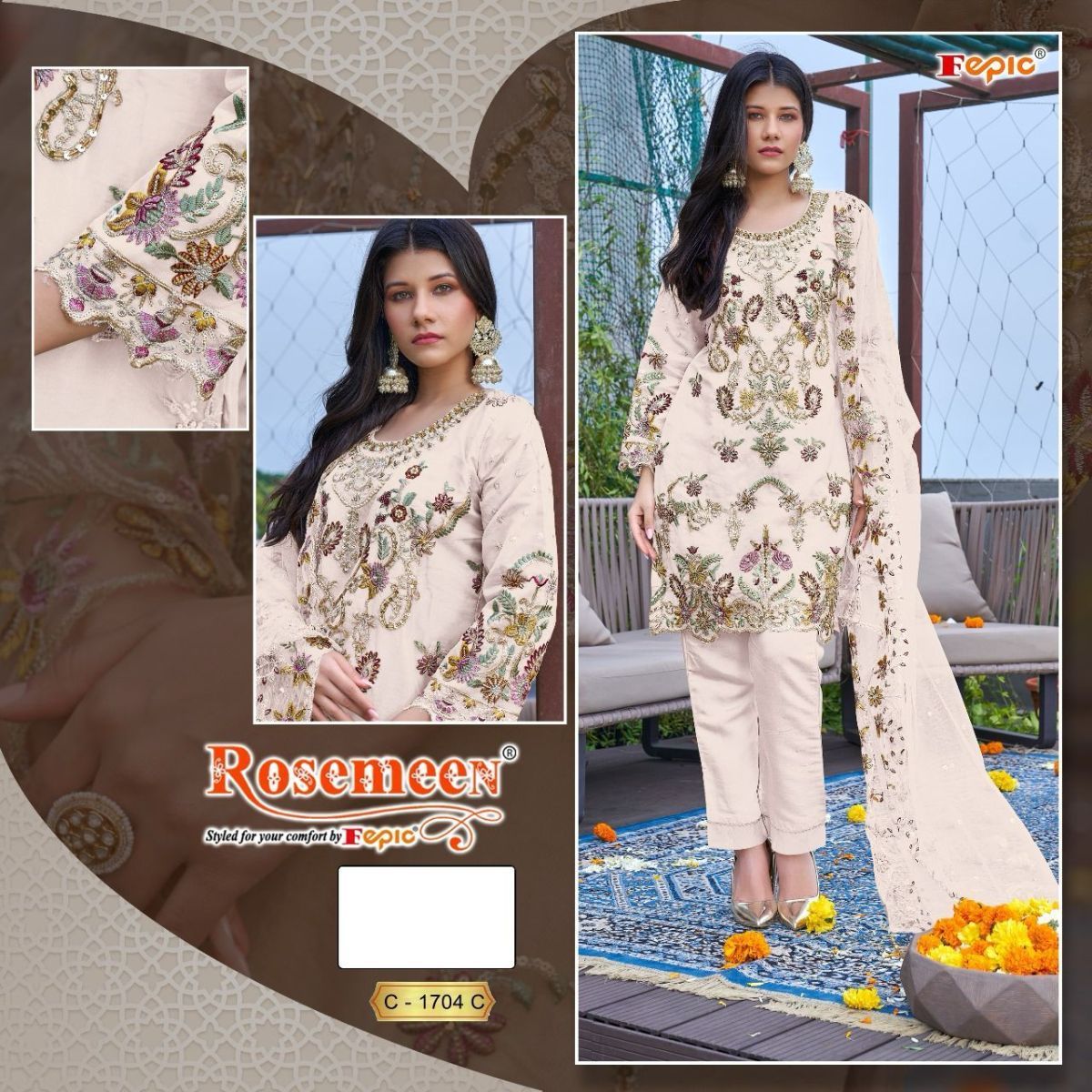 FEPIC-ROSEMEEN-C-1704-ORGANZA-PAKISTANI-SALWAR-SUITS-WHOLESALER-IN-SURAT-2