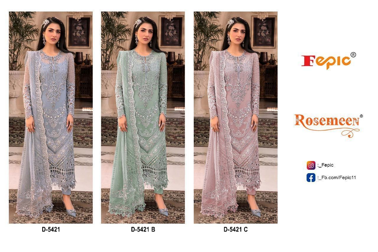 FEPIC-ROSEMEEN-D-5421-ORGANZA-PAKISTANI-SALWAR-SUITS-SUPPLIER-IN-SURAT-1