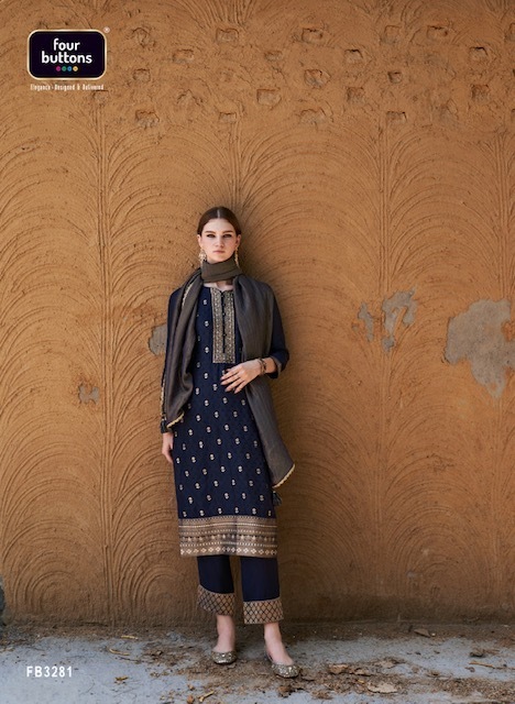FOUR-BUTTONS-AFREEN-HANDWORK-KURTI-PANT-WITH-DUPATTA-WHOLESALER-SURAT-2