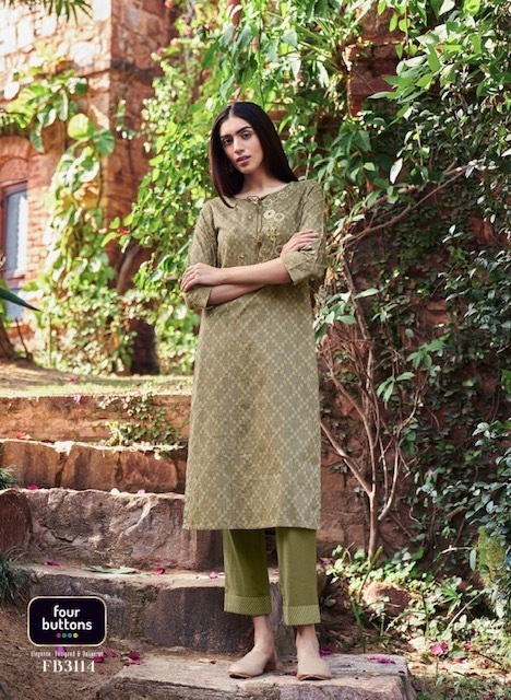 FOUR-BUTTONS-RAABTA-COTTON-KURTI-WITH-PANTS-WHOLESALER-SURAT-5