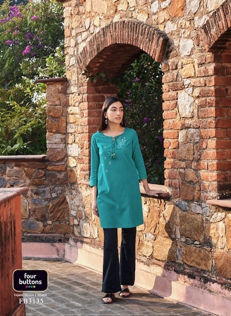 FOUR-BUTTONS-TULIP-VOL-3-COTTON-DOBBY-KURTIS-COLLECTION-2023-5