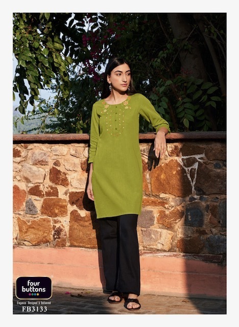 FOUR-BUTTONS-TULIP-VOL-3-COTTON-DOBBY-KURTIS-COLLECTION-2023-7