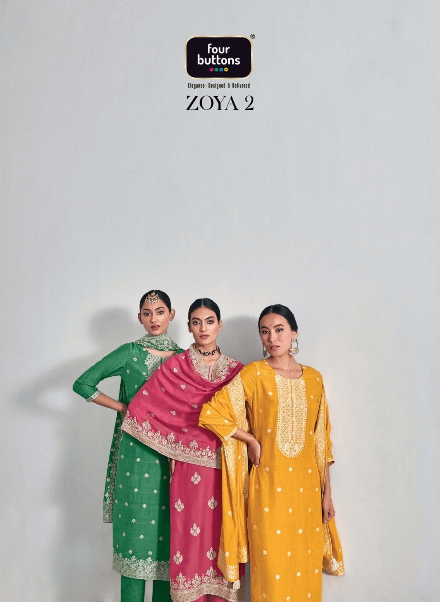 FOUR-BUTTONS-ZOYA-VOL-2-JACQUARD-READYMADE-SUITS-SURAT-1