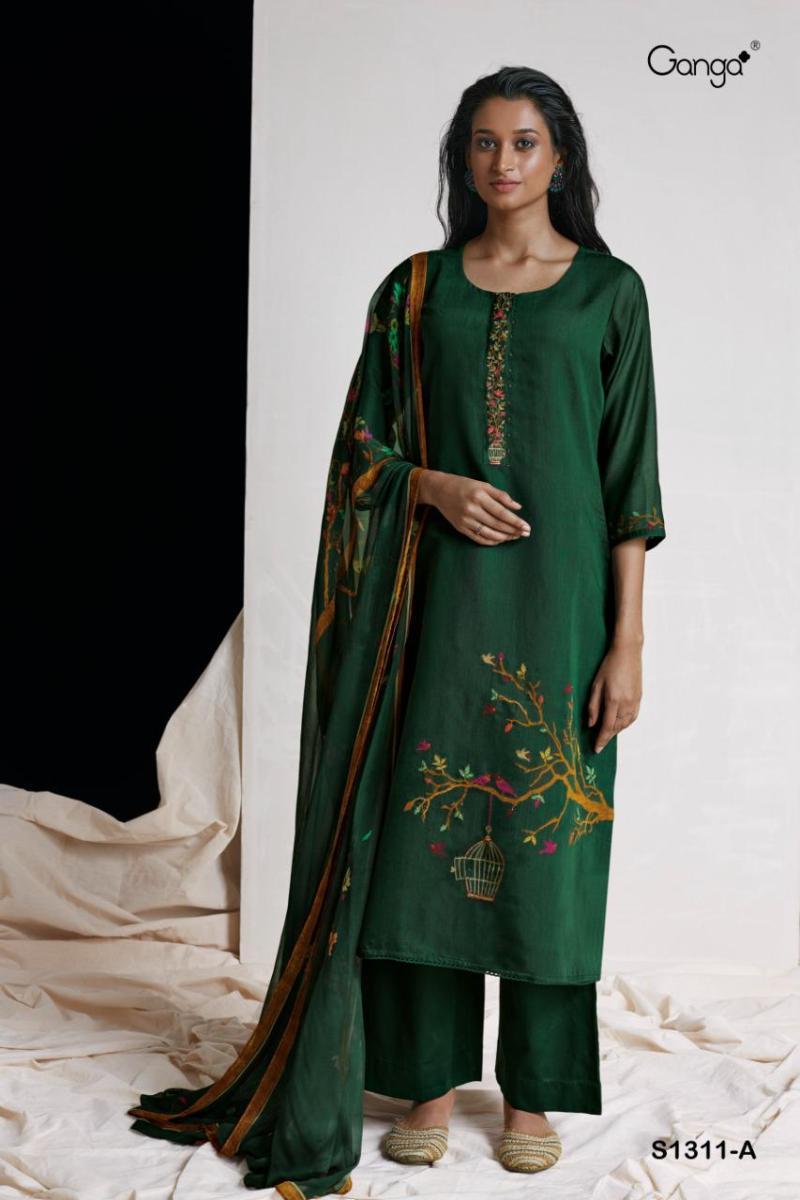 GANGA-ALVA-S1311-WOVEN-SILK-JACQUARD-SUITS-WHOLESALER-SURAT-2