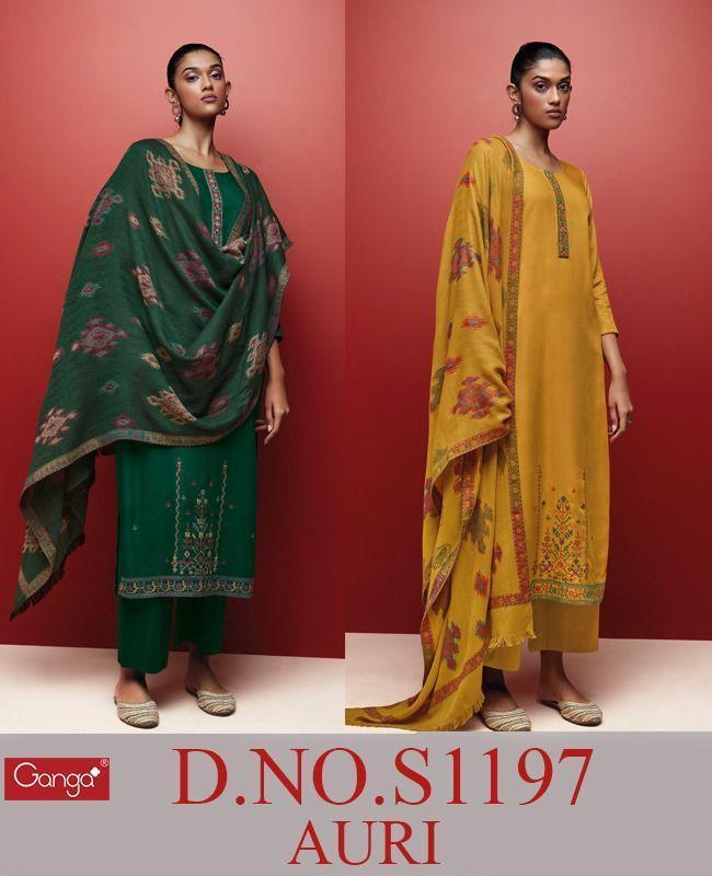 GANGA-AURI-S-1197-WOOL-PASHMINA-DOBBY-WINTER-SUITS-WHOLESALE-6