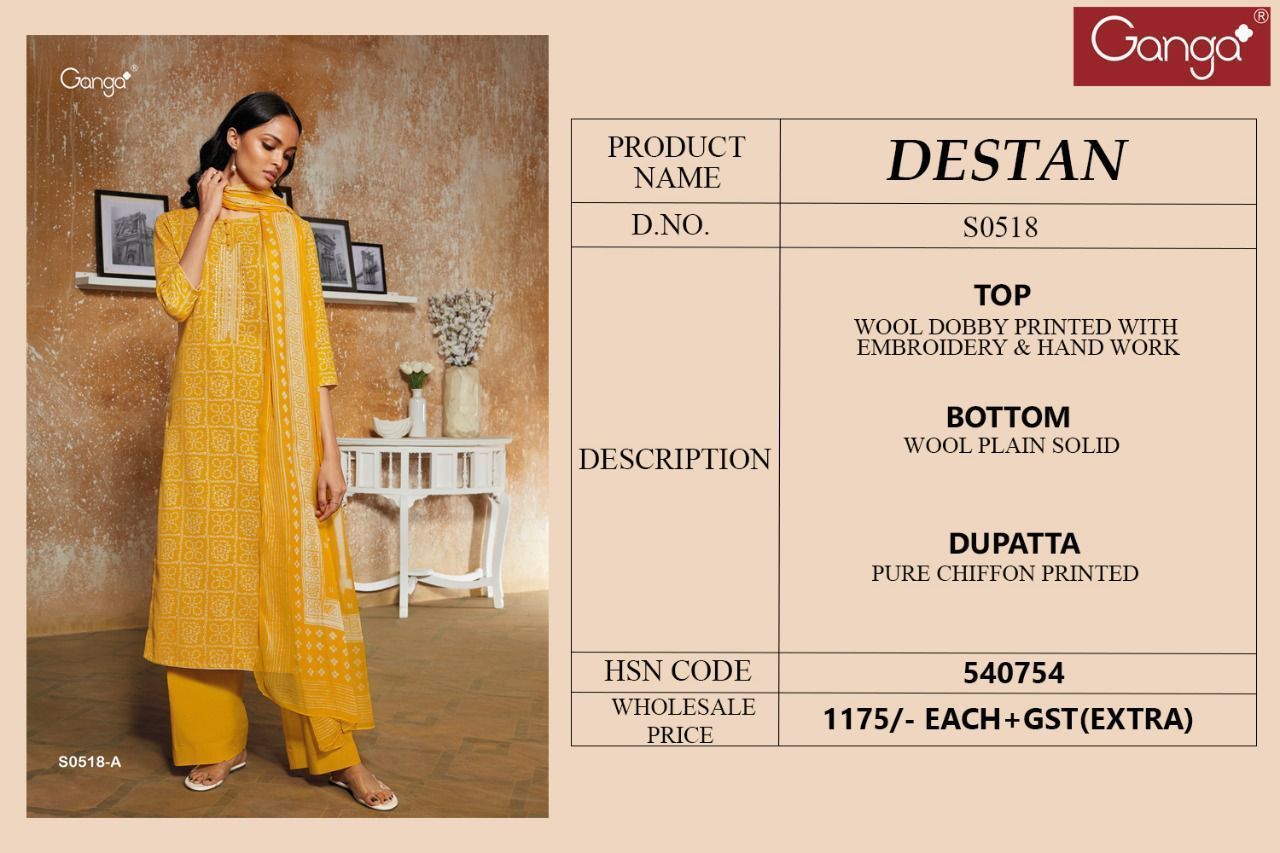 GANGA-DESTANDESTAN-518-WOOL-DOBBY-PRINTED-SUITS-LATEST-CATALOGUE-10