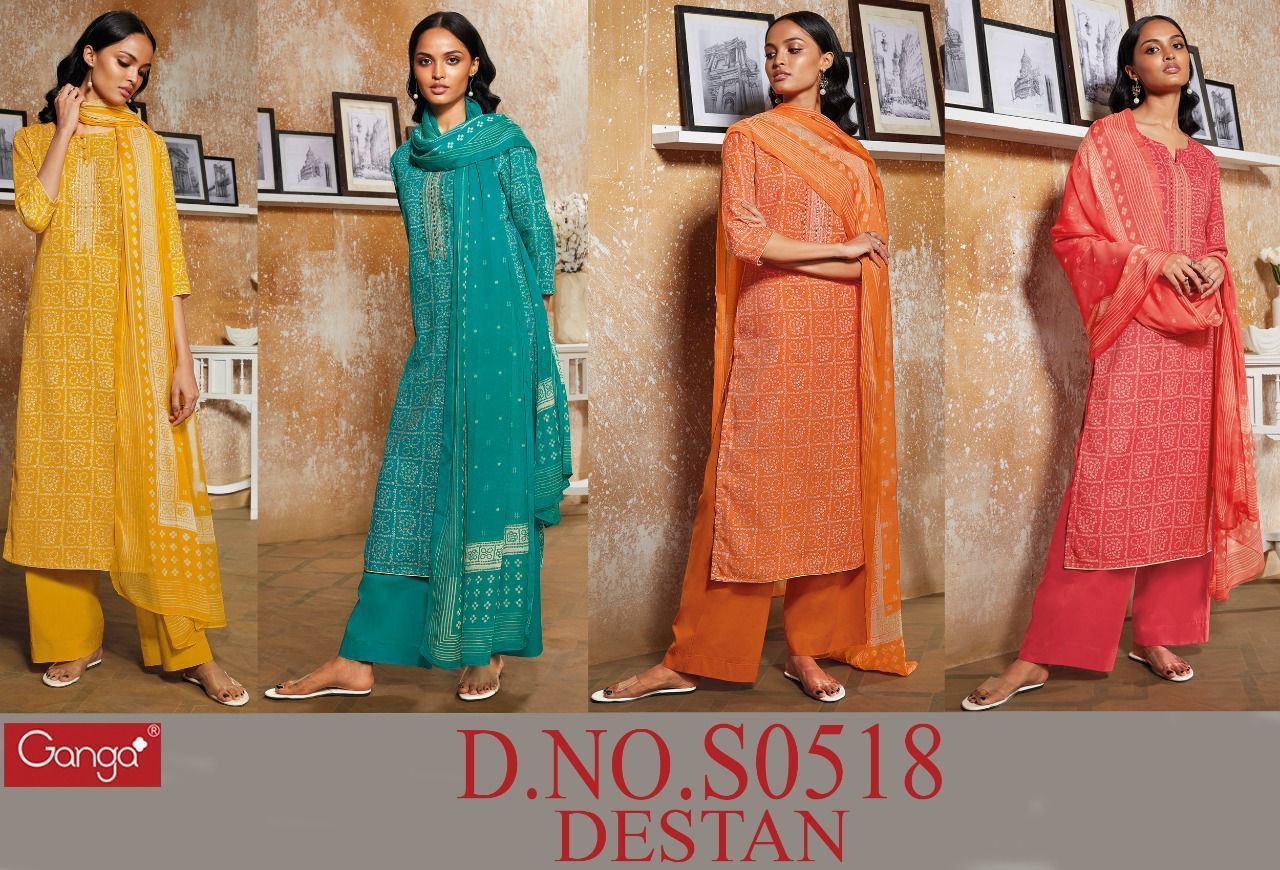 GANGA-DESTANDESTAN-518-WOOL-DOBBY-PRINTED-SUITS-LATEST-CATALOGUE-7