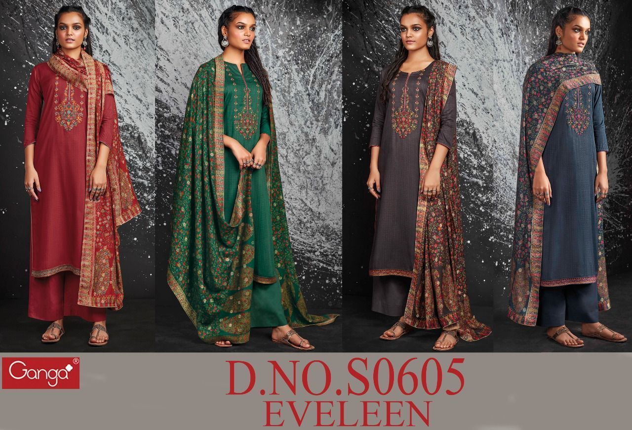 GANGA-EVELEEN-605-SERIES-WOOL-PRINTED-SUITS-BY-WINTER-COLLECTION-3