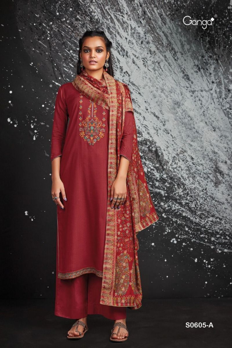 GANGA-EVELEEN-605-SERIES-WOOL-PRINTED-SUITS-BY-WINTER-COLLECTION-4