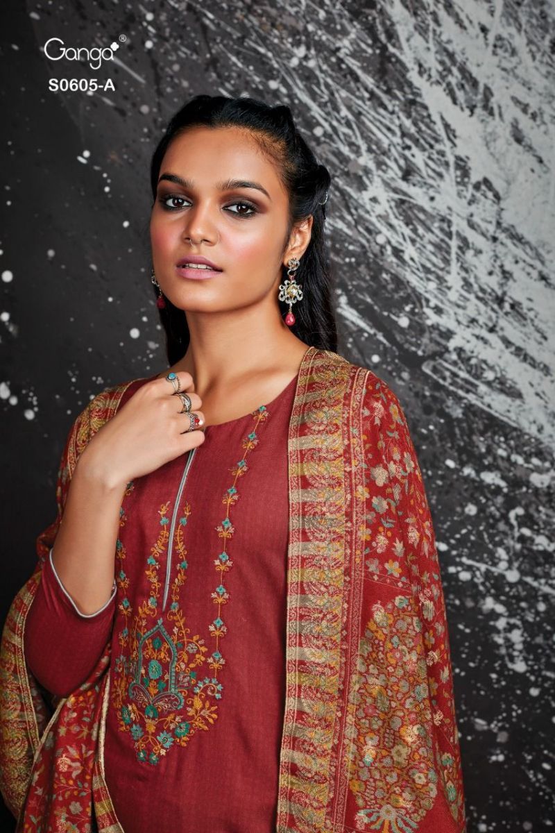 GANGA-EVELEEN-605-SERIES-WOOL-PRINTED-SUITS-BY-WINTER-COLLECTION-5