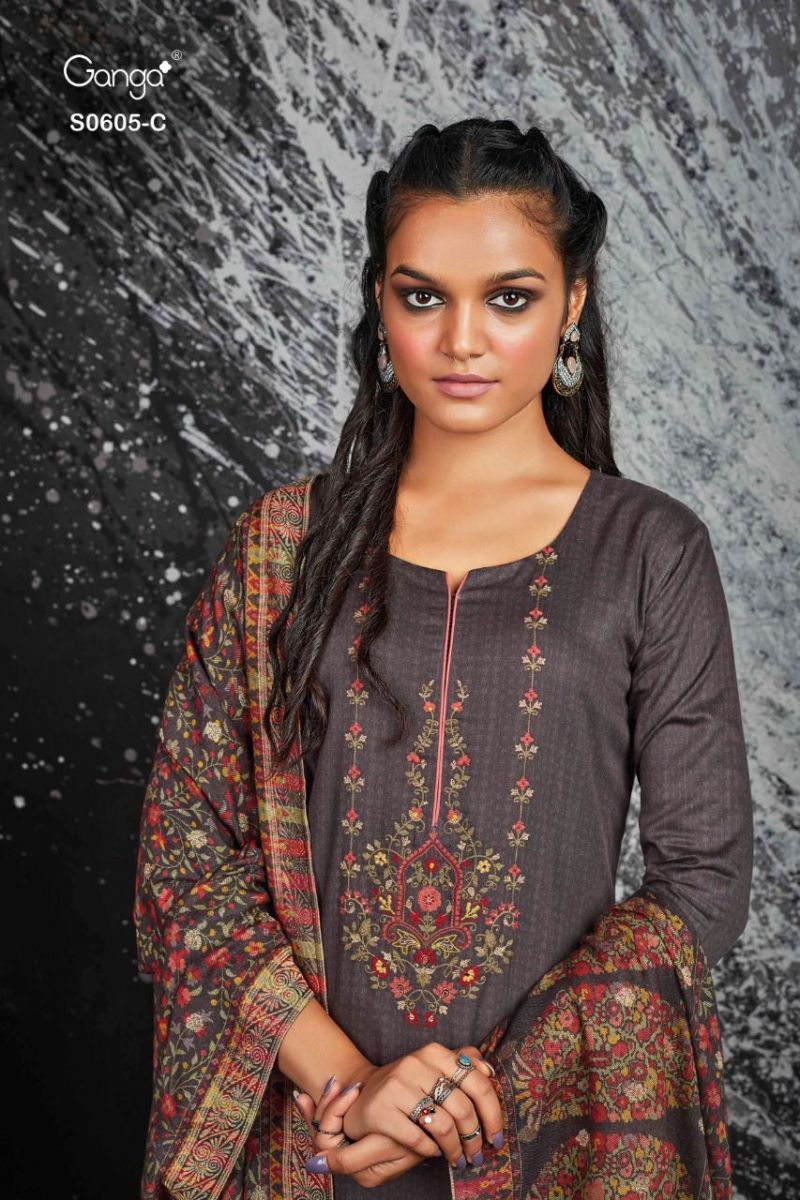 GANGA-EVELEEN-605-SERIES-WOOL-PRINTED-SUITS-BY-WINTER-COLLECTION-7