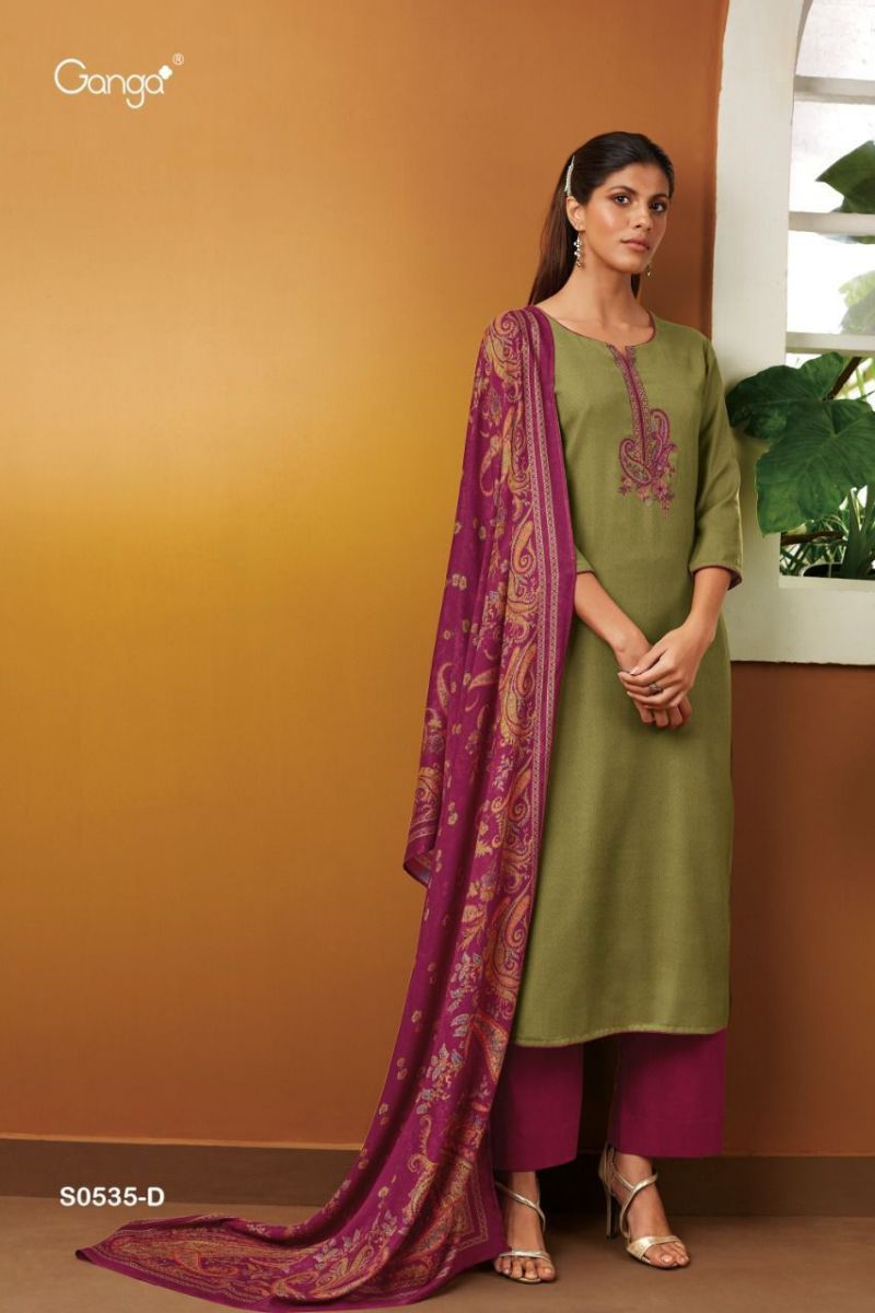 GANGA-MYNA-D.NO-S0535-WOOL-DOBBY-PRINTED-SALWAR-SUITS-WHOLESALER-4