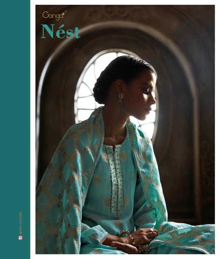 GANGA-NEST-D.NO-601-TO-606-GEORGETTE-SUITS-AT-WHOLESALE-1