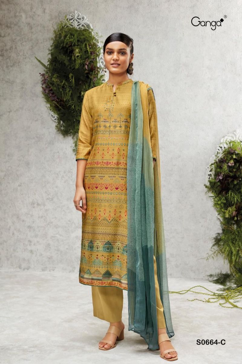 GANGA-VANYA-D.NO-664-SILK-SALWAR-SUITS-MANUFACTURER-SURAT-3