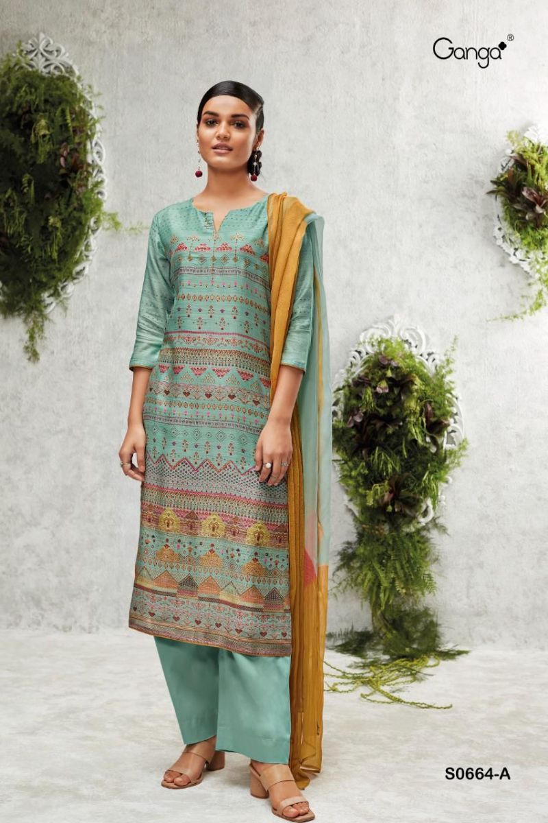 GANGA-VANYA-D.NO-664-SILK-SALWAR-SUITS-MANUFACTURER-SURAT-7