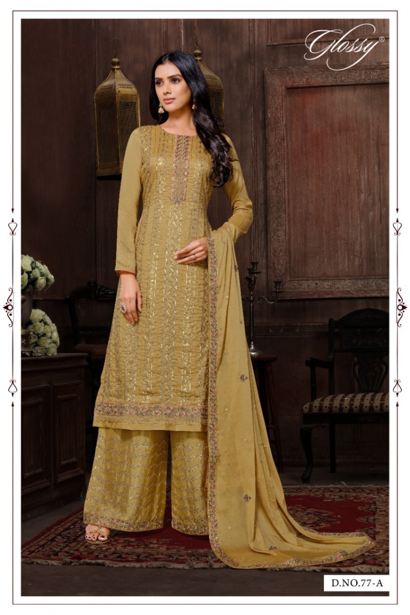 GLOSSY-D.NO-77-SALWAR-SUITS-WHOLESALER-SURAT-5