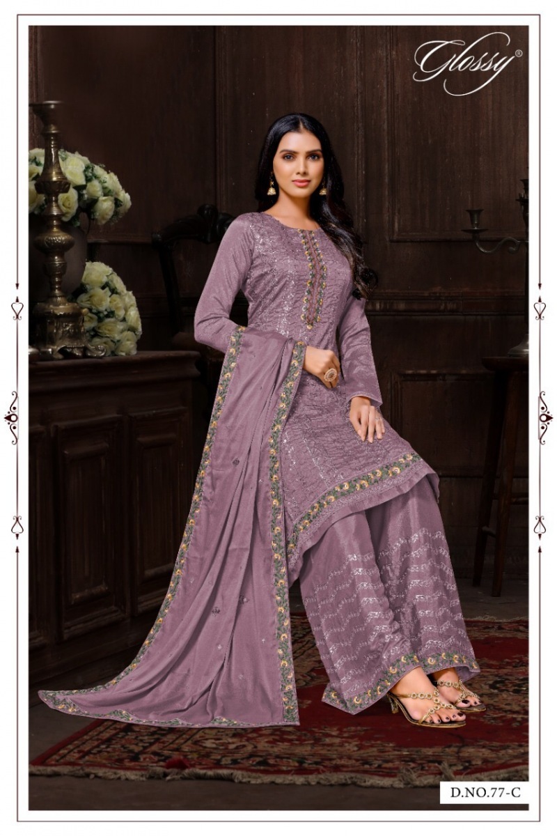 GLOSSY-D.NO-77-SALWAR-SUITS-WHOLESALER-SURAT-7