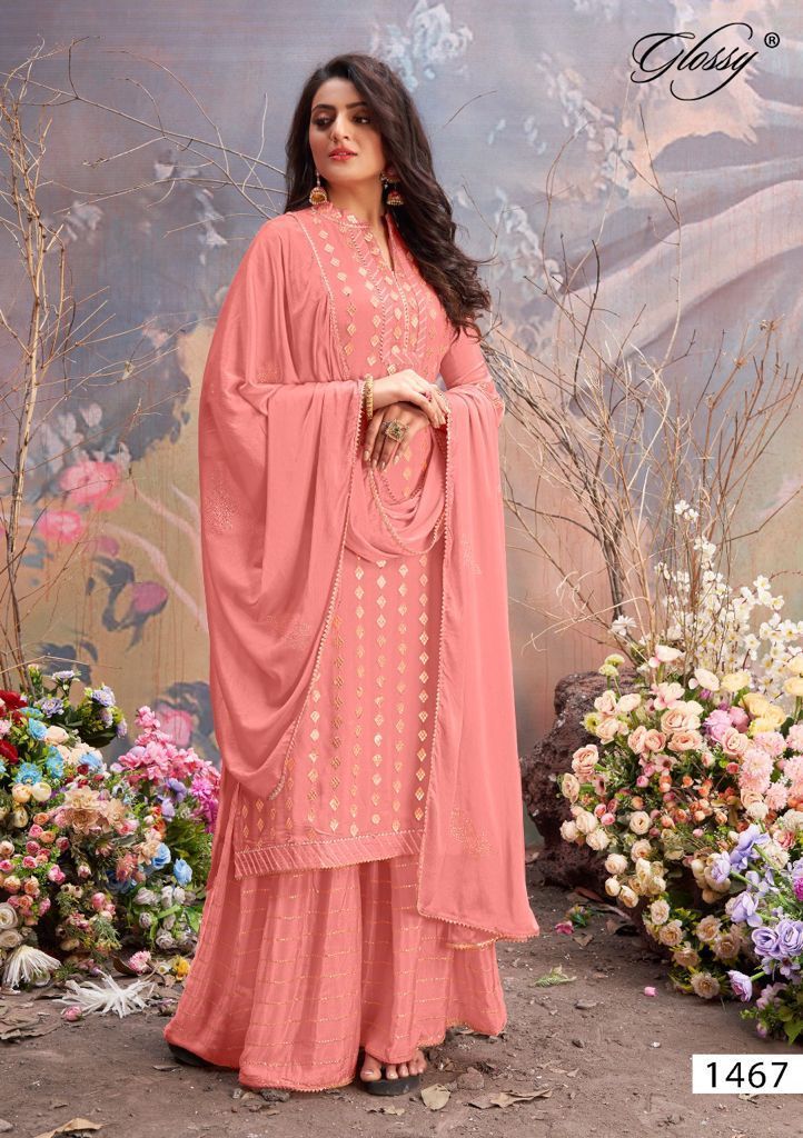 GLOSSY-MAHEK-D.NO-1467-VISCOSE-CHINON-SALWAR-SUITS-LATEST-CATALOGUE-2