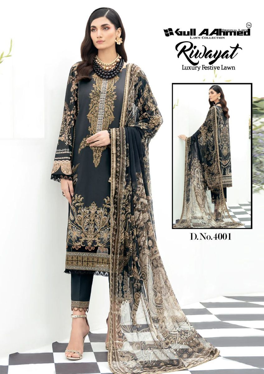 GULL-AAHMED-RIWAYAT-VOL-4-PURE-LAWN-KARACHI-SUITS-WHOLESALER-1