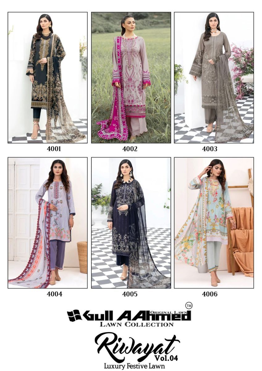 GULL-AAHMED-RIWAYAT-VOL-4-PURE-LAWN-KARACHI-SUITS-WHOLESALER-7