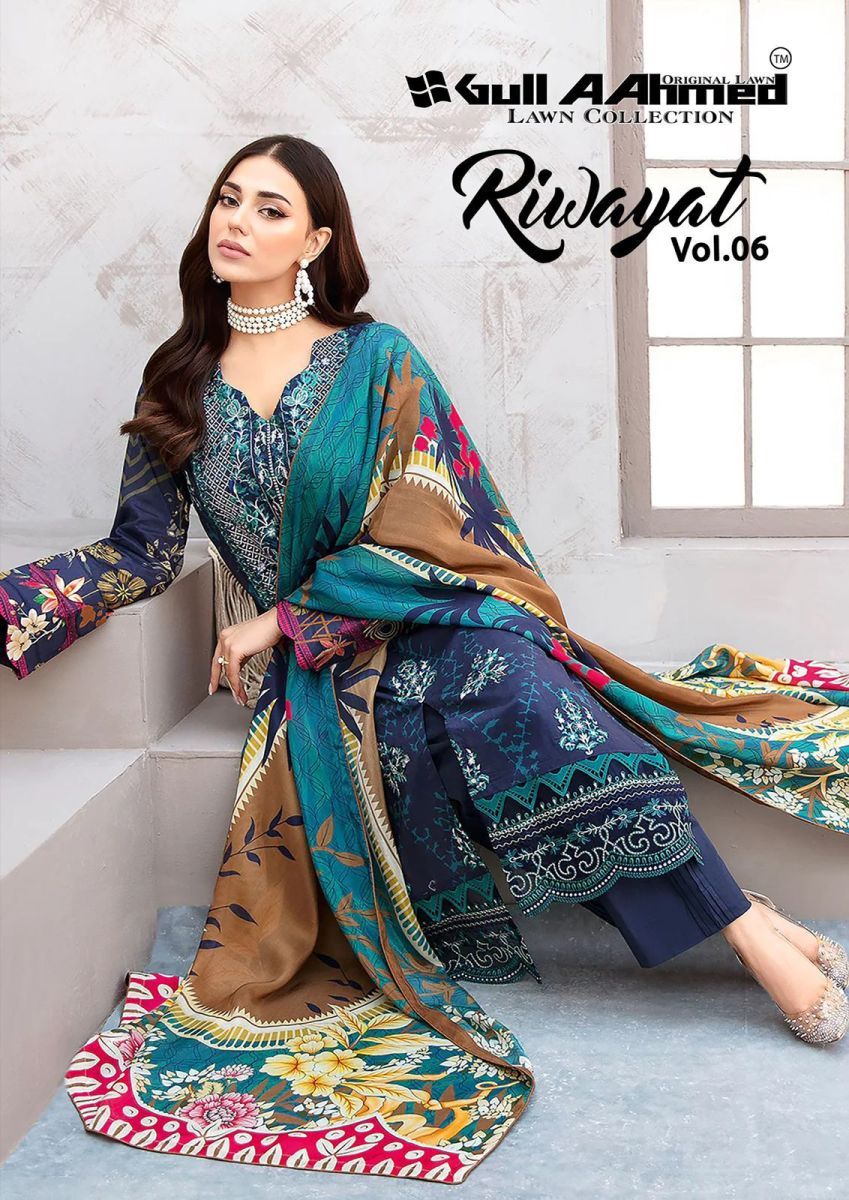 GULL-AAHMED-RIWAYAT-VOL-6-LAWN-COLLECTION-SALWAR-SUIT-WHOLESALER-IN-SURAT-1