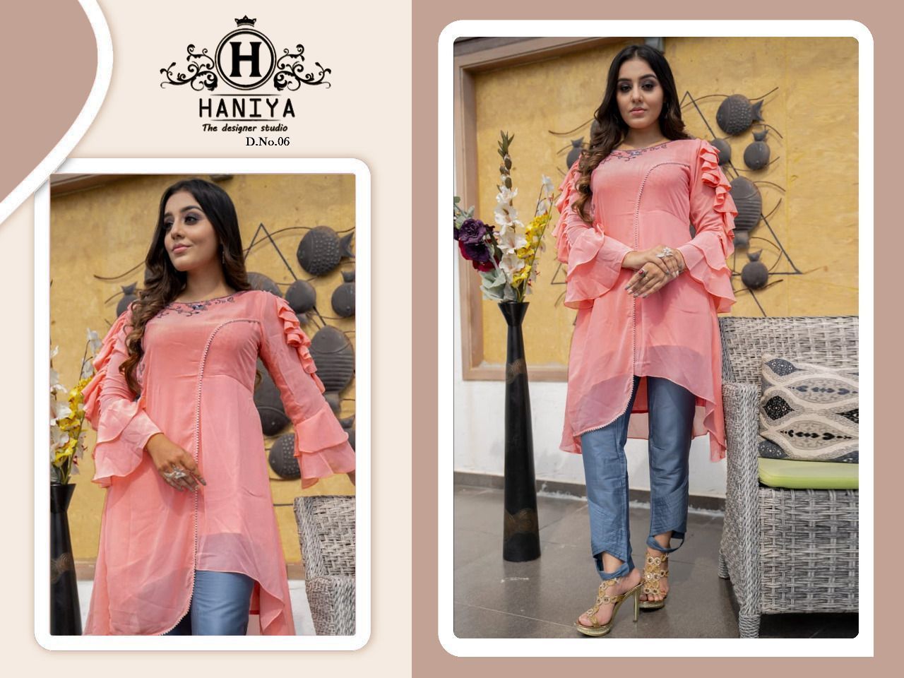 HANIYA-D.NO-06-PAKISTANI-KURTI-WITH-CIGARETTE-PANTS-AT-WHOLESALE-1