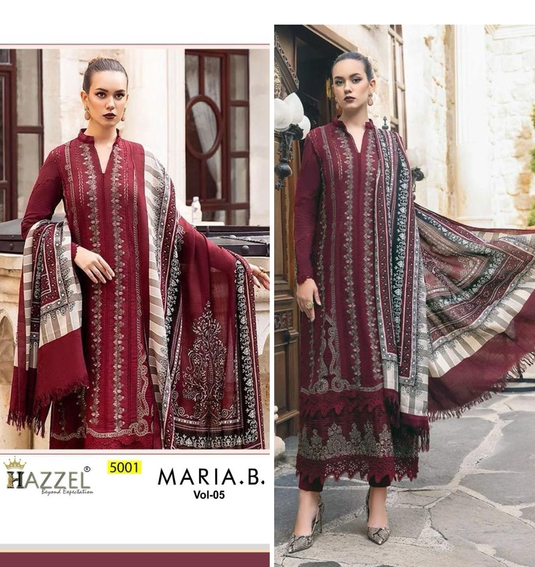 HAZZEL-5001-MARIA-B-VOL-5-COTTON-SALWAR-SUITS-1