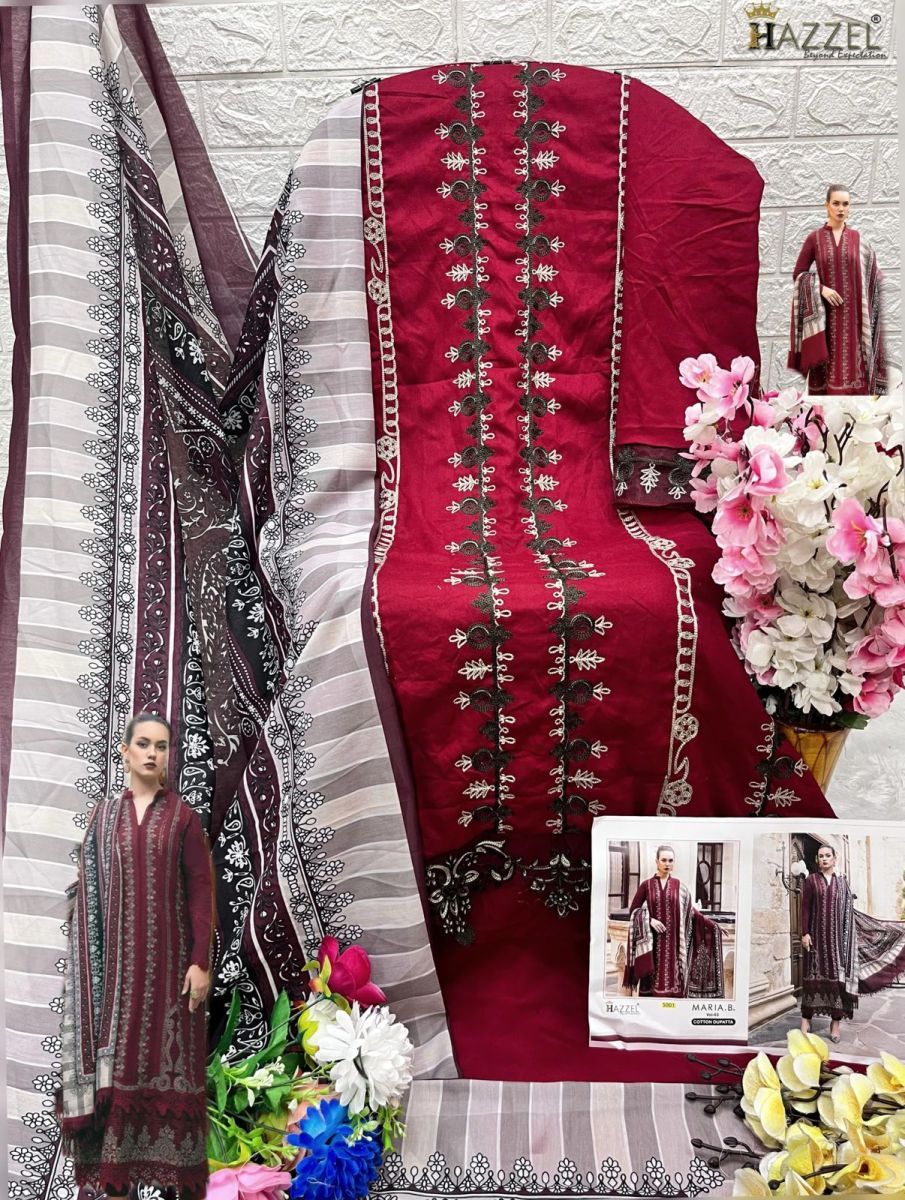HAZZEL-5001-MARIA-B-VOL-5-COTTON-SALWAR-SUITS-2